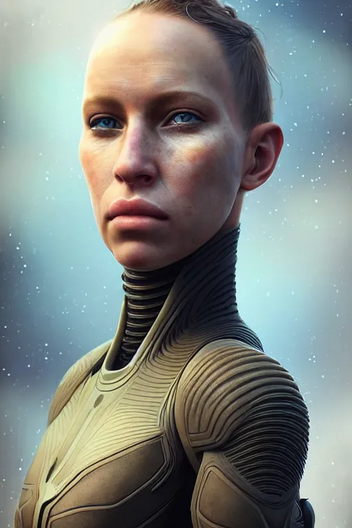 Prompt: epic professional digital art of stunningly gorgeous female starship trooper, by leesha hannigan, iris van herpen, artstation, cgsociety, wlop, epic, much wow, much detail, gorgeous, detailed, masterpiece