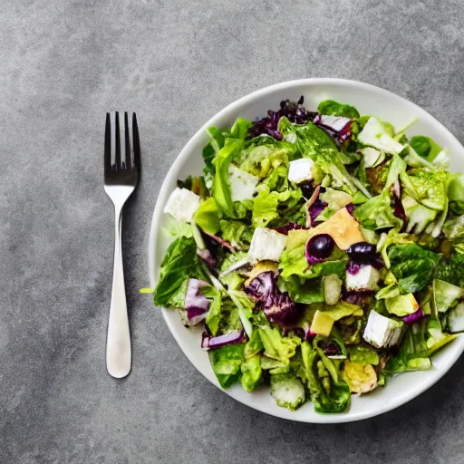 Prompt: an angry mother stabbing her salad with a fork, photo, 8K High Definition