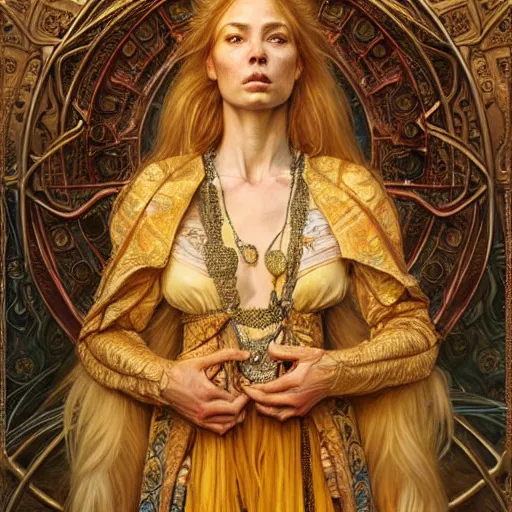 Image similar to highly detailed full portrait of a majestic lioness princess in the form of a beautiful lady. d & d, art by donato giancola and ruan jia and carl larsson and magali villeneuve. trending on artstation, intricate details, energetic composition, golden ratio, concept art, illustration, elegant art