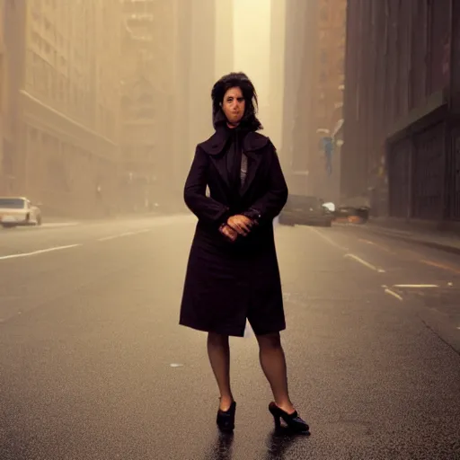 Image similar to portrait of a woman in a smoky new york street ,by Steve McCurry, Flickr, natural light, CANON Eos C300, ƒ5.6, 50mm, medium-format print