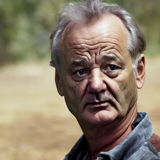 Image similar to bill murray in walking dead