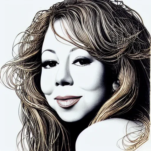 Image similar to “ mariah carey retro minimalist portrait by jean giraud, art of moebius, sharp, smooth face, comic, 8 k ”