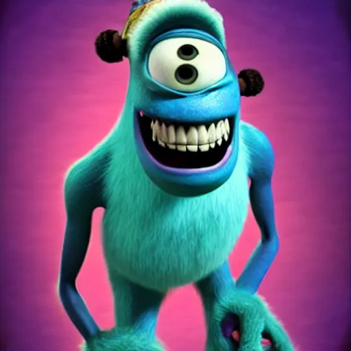Image similar to Barack Obama as a monster from Monsters Inc, pixar movie
