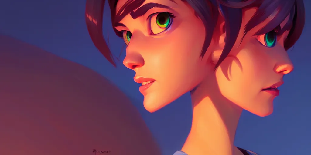 Prompt: low angle portrait of tiazinha, tepainting concept Blizzard pixar maya engine on stylized background splash comics global illumination lighting artstation lois van baarle, ilya kuvshinov, rossdraws