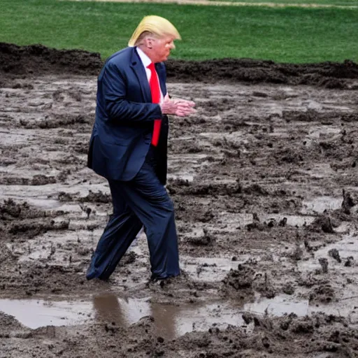 Image similar to trump play in mud