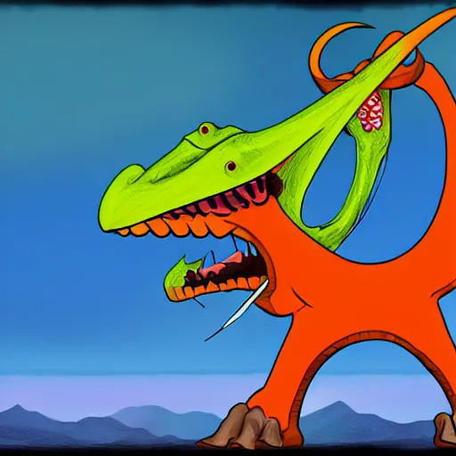 Image similar to hyper realistic trogdor the burnanator