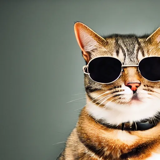 Prompt: photo of a cat wearing sunglasses