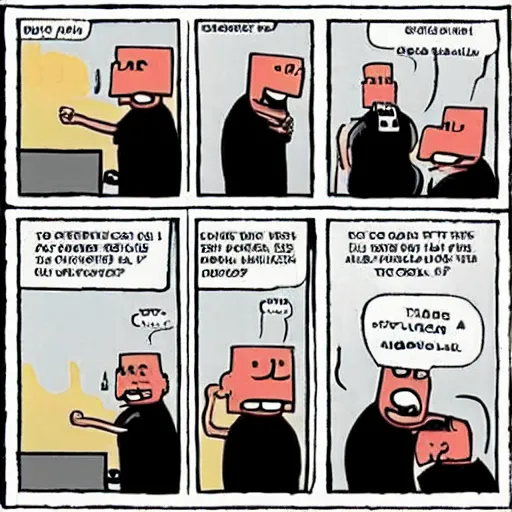 Image similar to “ dilbert comic struggling with alcoholism ”