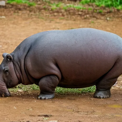 Prompt: hippos in a suitcase