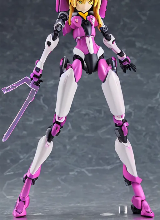 Image similar to toy design,Girl in mecha cyber Armor, portrait of the action figure of a girl, with bare legs， holding a weapon，in the style of NEON GENESIS EVANGELION， anime figma figure, studio photo