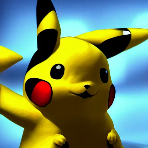 Image similar to photorealistic pikachu