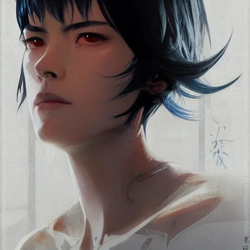 Image similar to pablo pascal portrait, manga, realistic shaded perfect face, fine details. anime. realistic shaded lighting poster by ilya kuvshinov katsuhiro otomo ghost - in - the - shell, magali villeneuve, artgerm, jeremy lipkin and michael garmash and rob rey