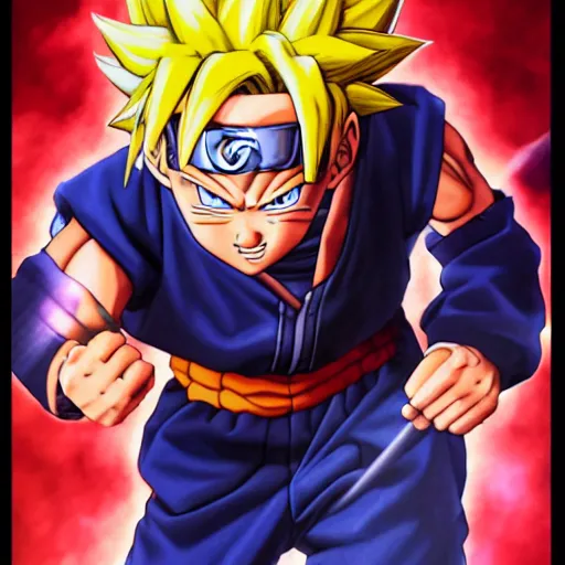 Prompt: ultra realistic portrait painting of a fusion of naruto and gohan art by akira toriyama, 4 k, dragon ball artstyle, cel shaded, highly detailed, epic lighting, full body