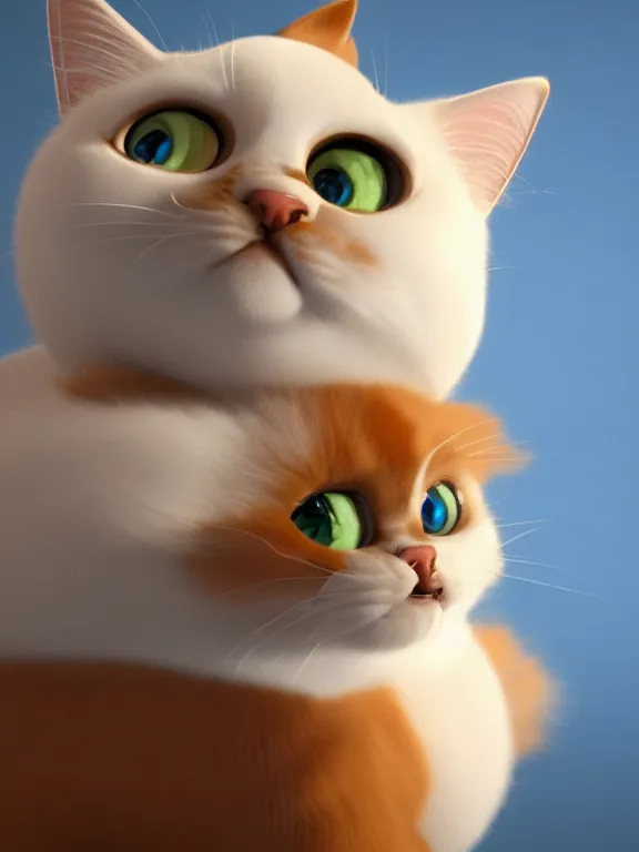 Image similar to A cartoon Ragdoll cat,pixar animation,hyper detailed, studio lighting, artstation, octane renderer, unreal engine, lovely, beauty