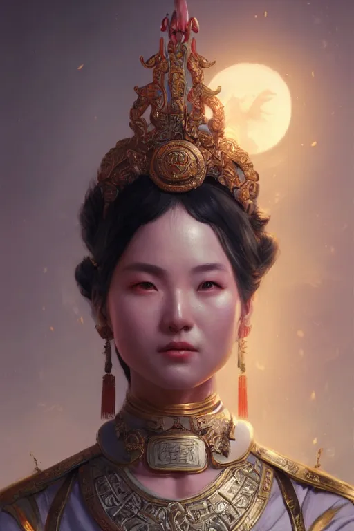 Image similar to goddess of the china, highly detailed, digital painting, artstation, concept art, smooth, sharp focus, illustration, unreal engine 5, 8 k, art by artgerm and greg rutkowski and edgar maxence