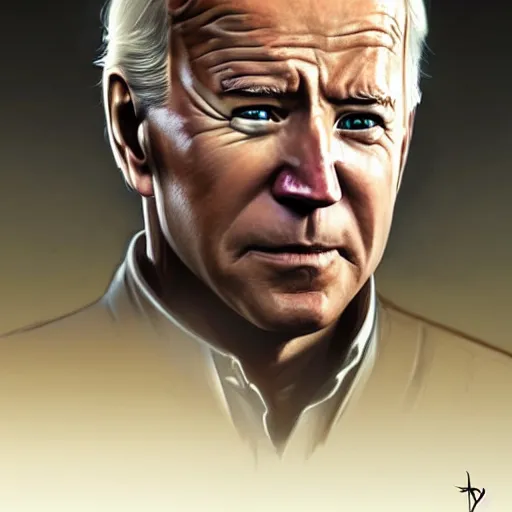 Image similar to Joe Biden face in the role of Nathan Drake, western, D&D, fantasy, intricate, elegant, highly detailed, digital painting, artstation, concept art, matte, sharp focus, illustration, art by Artgerm and Greg Rutkowski and Alphonse Mucha