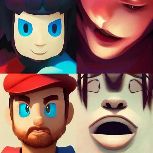 Image similar to face icon stylized minimalist nintendo 6 4, loftis, cory behance hd by jesper ejsing, by rhads, makoto shinkai and lois van baarle, ilya kuvshinov, rossdraws global illumination