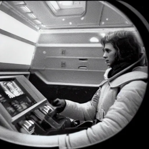 Image similar to a still from inside a rebel speeder during the battle of hoth in the empire strikes back