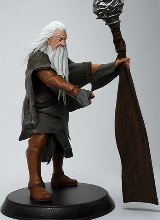 Image similar to gandalf, style of a super smash brothers trophy