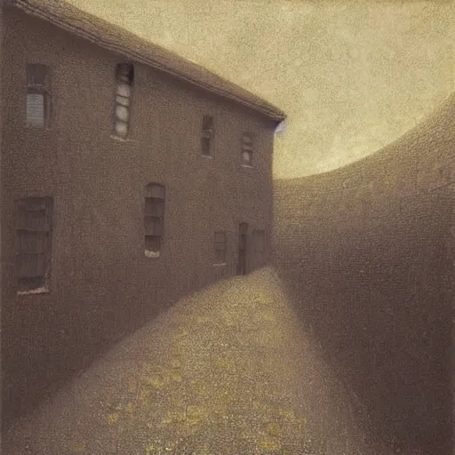 Prompt: old roads now turned eerie, by Odd Nerdrum, by M.C. Escher, beautiful, eerie, surreal, colorful