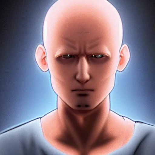 Image similar to a hologram of saitama