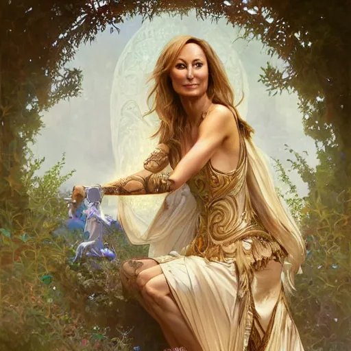 Prompt: a portrait of stacy keibler as a fairy, urban motifs, intricate, elegant, highly detailed, digital painting, trending on artstation, concept art, smooth sharp focus, illustration, art by artgerm and greg rutkowski alphonse mucha 8 k