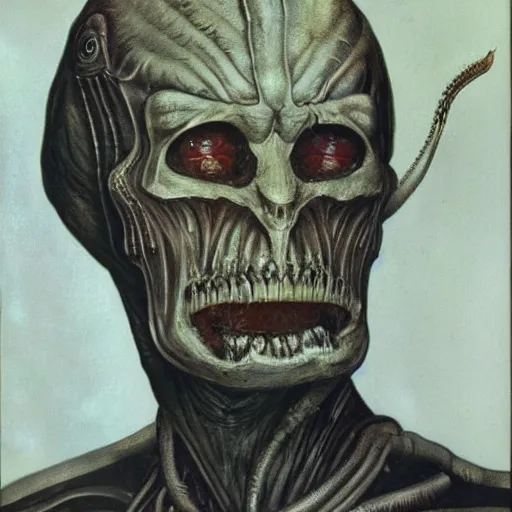 Prompt: portrait by h. r. giger of mikhail nikolayevich zadornov who became a degraded abomination, photo - realistic, color image, 2 k, highly detailed