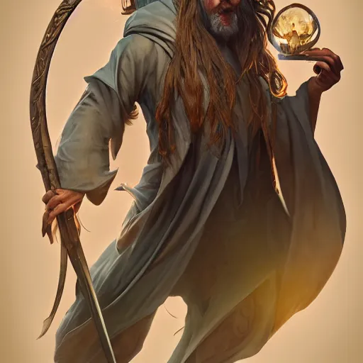 Image similar to a yound deshelved wizard with crazy hair blowing out his birthday candles, art by artgerm and greg rutkowski and alphonse mucha, concept art, octane render, unreal engine 5, highly detailed, high quality, 8 k, soft lighting, realistic face, path traced