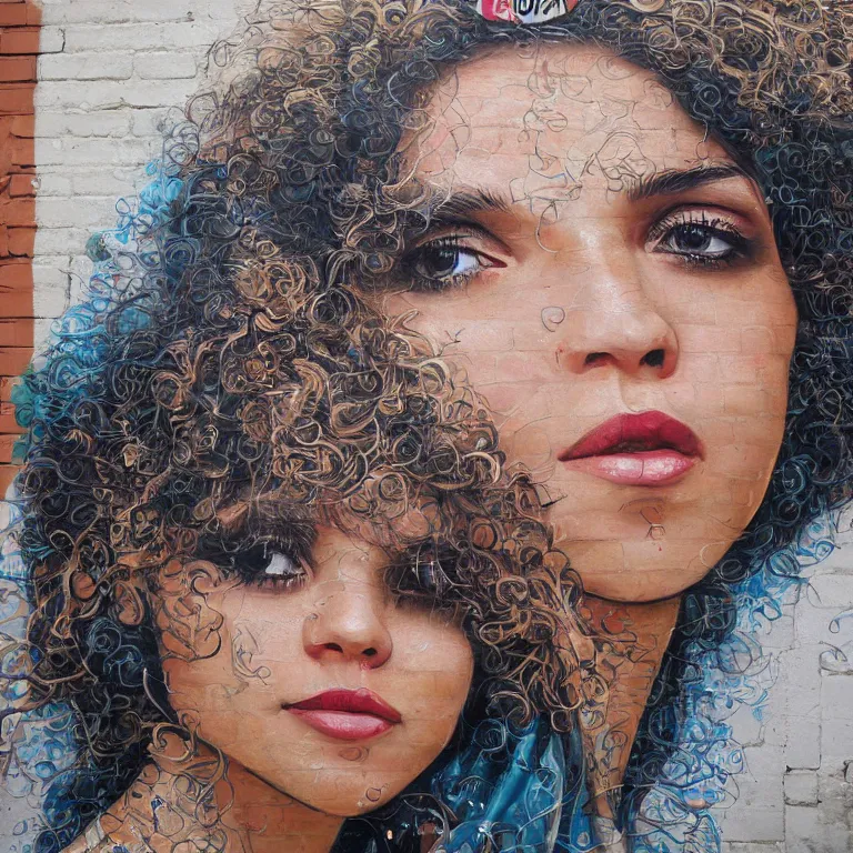 Image similar to Detailed street-art portrait of Shakira Isabel Mebarak Ripoll in style of Etam Cru