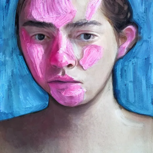 Image similar to Portrait of girl with acne