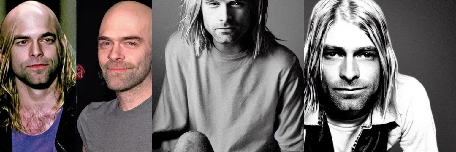 Prompt: Bald Kurt Cobain