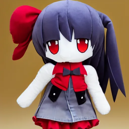 Prompt: cute fumo plush of a girl who got away with murder, menacing girl