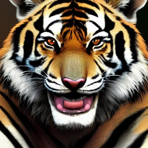 Image similar to portrait of an antropomorphic bengal tiger, mattepainting concept blizzard pixar maya engine on stylized background splash comics global illumination lighting artstation, sharp focus, lois van baarle, ilya kuvshinov, rossdraws