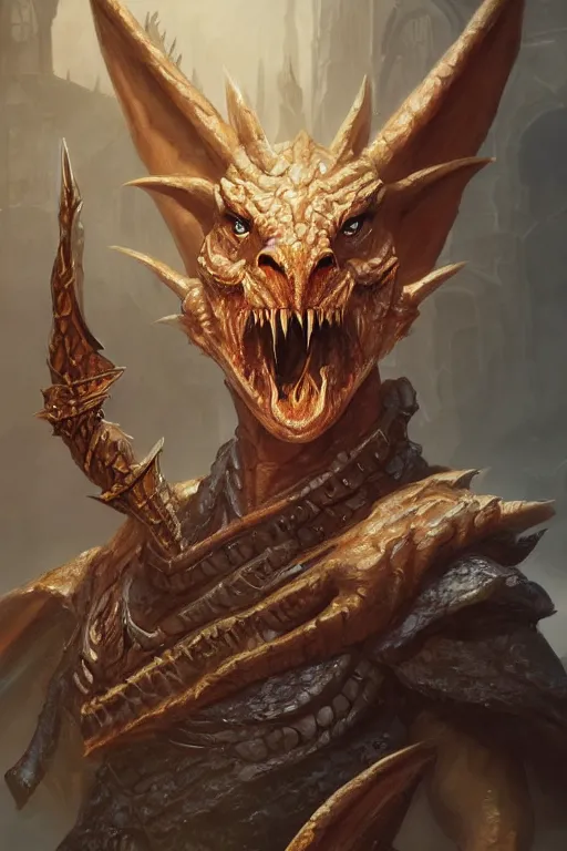 Image similar to dungeons and dragons evil dragon character closeup portrait, dramatic light, dungeon background, 2 0 0 mm focal length, painted by stanley lau, painted by greg rutkowski, painted by stanley artgerm, digital art, trending on artstation