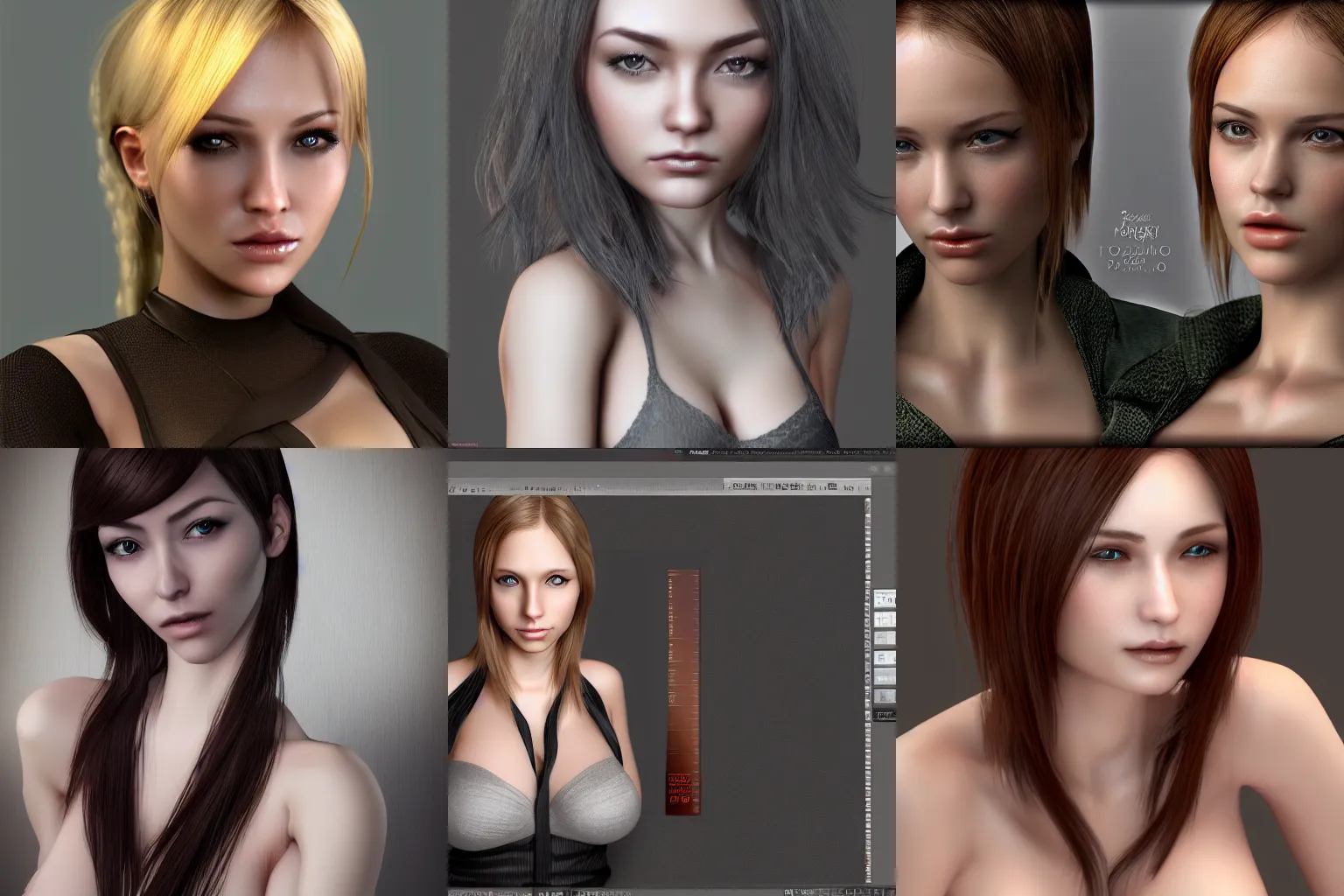 Prompt: portrait with daz studio