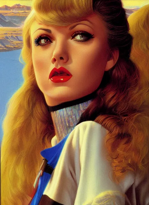 Image similar to twin peaks poster art, portrait of talyor swift cheerleader, by michael whelan, rossetti bouguereau, artgerm, retro, nostalgic, old fashioned, 1 9 8 0 s teen horror novel cover