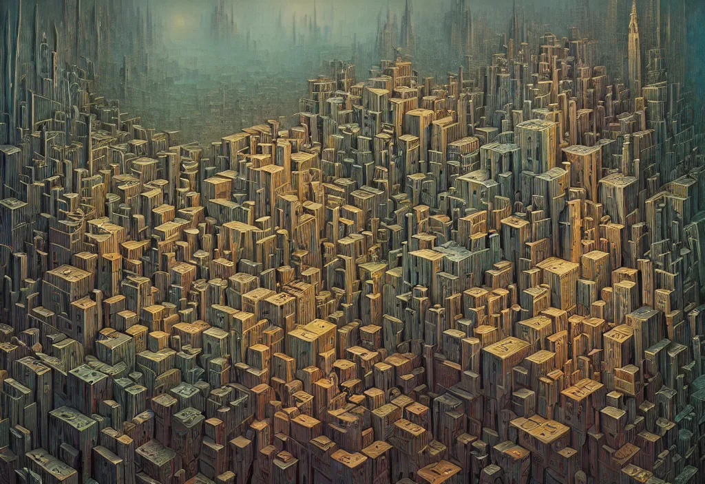 Image similar to hyper detailed 3d render like a Oil painting - a slow descent into madness, by Jacek Yerka, Mariusz Lewandowski, Houdini algorithmic generative render, Abstract brush strokes, Masterpiece, Edward Hopper and James Gilleard, Zdzislaw Beksinski, Mark Ryden, Wolfgang Lettl, hints of Yayoi Kasuma, octane render, 8k