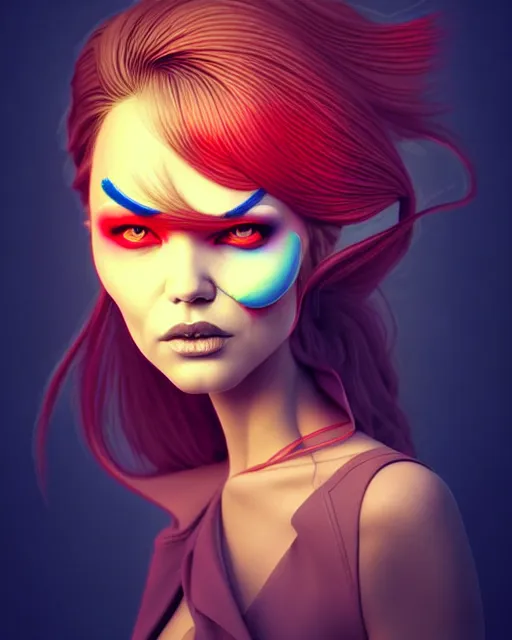 Image similar to richly detailed color illustration of a a-random-bad-day illustrated by Artgerm and Mina Petrovic and Timothy Kong and Marina Federovna. 3D shadowing