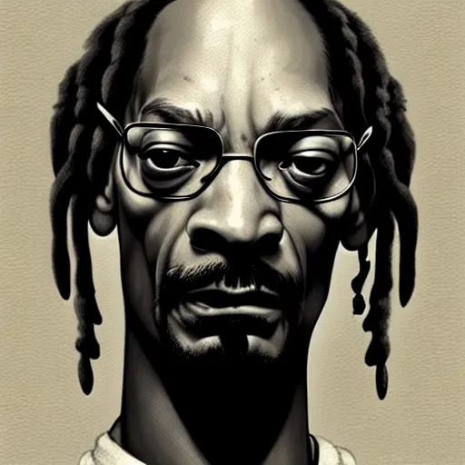 Prompt: snoop dog, sharp focus, illustration, highly detailed, digital painting, concept art, matte, art by ruan jia and wlop and greg rutkowski, masterpiece