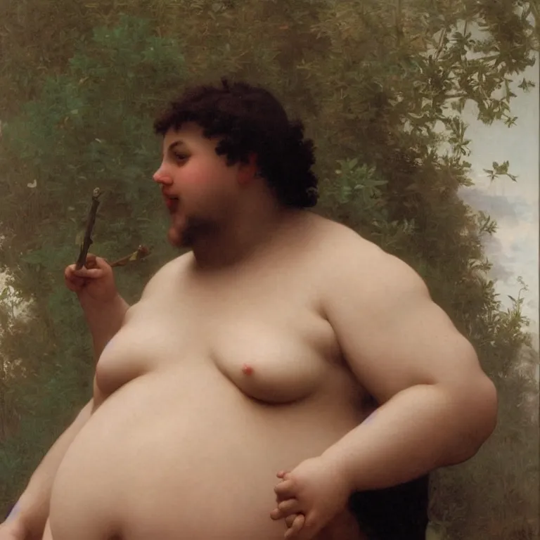 Prompt: Big Chungus by William Adolphe Bouguereau