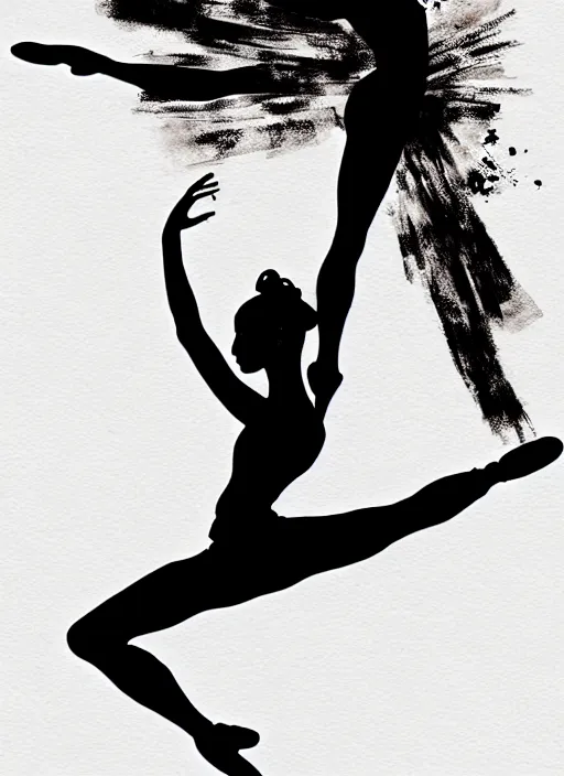 dance silhouette leap