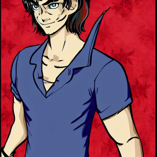 Image similar to sam winchester in the style of sailor moon