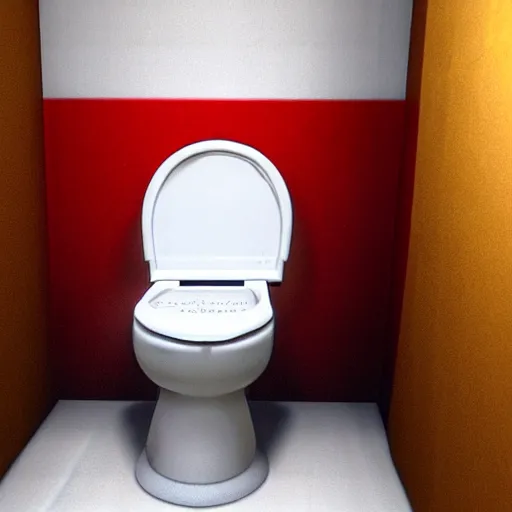 Image similar to a 4 k photorealistic photo of a nintendo toilet