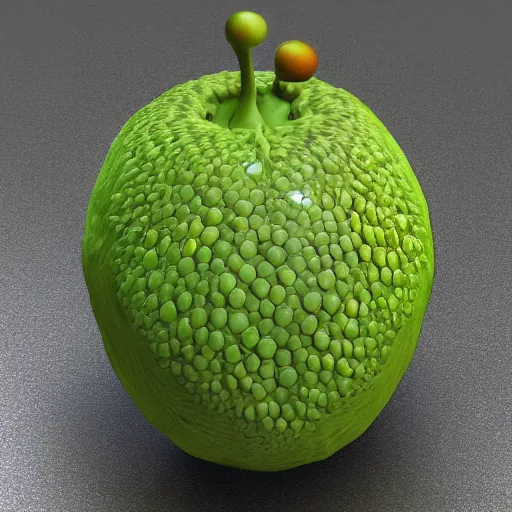 Image similar to an alien fruit, 3 d render, 8 k, trending on artstation