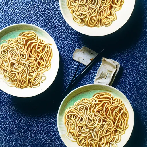 Image similar to Ramen with noodles made of RCA cables!!!!!!!, 35mm film