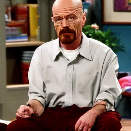 Prompt: walter white in a 9 0 s sitcom