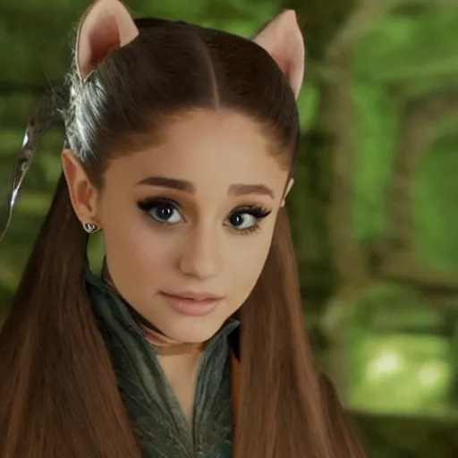 Image similar to ariana grande as a hobbit in lord of the rings 4 k