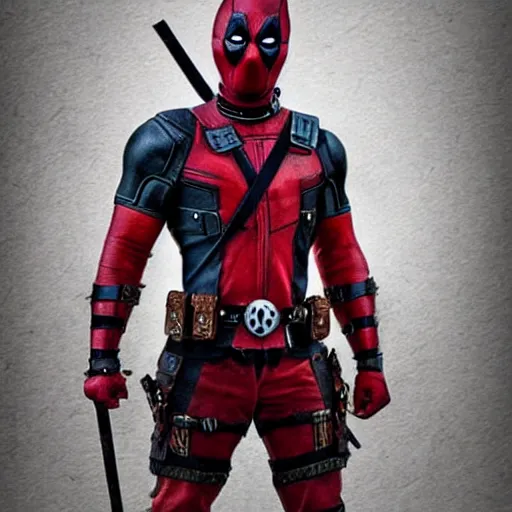 Prompt: a Viking Deadpool, detailed, realistic, dramatic, smooth,