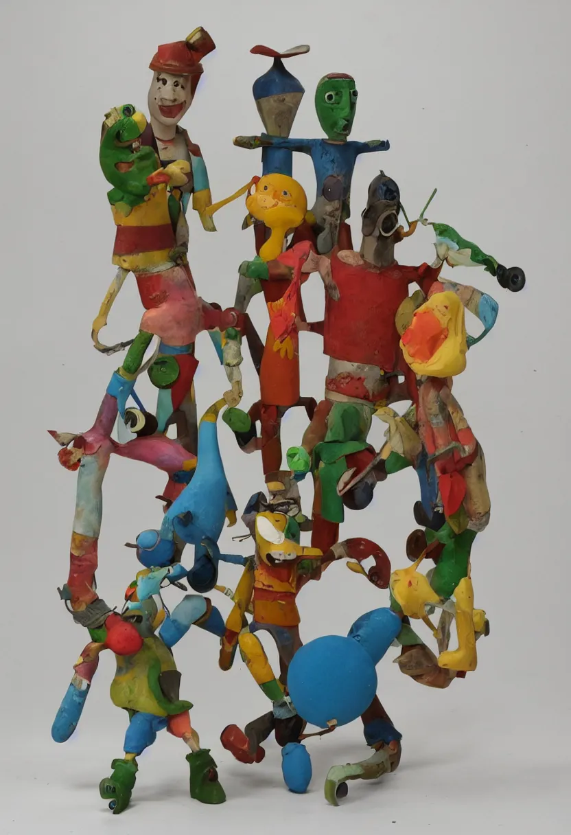 Image similar to 1 9 6 0 s weirdo cartoon sculpture toy on display