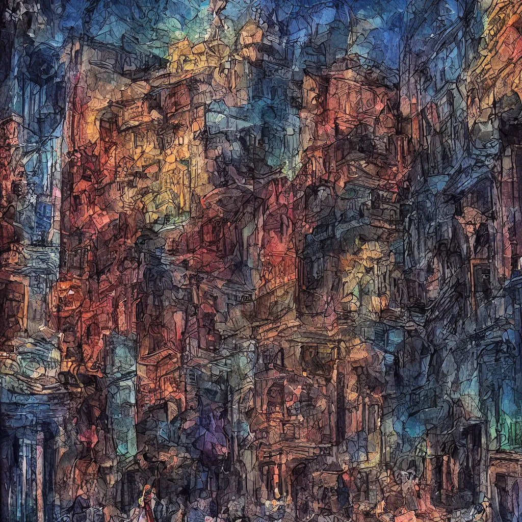 Image similar to gman in the istanbul, digital art, epic, dark colors